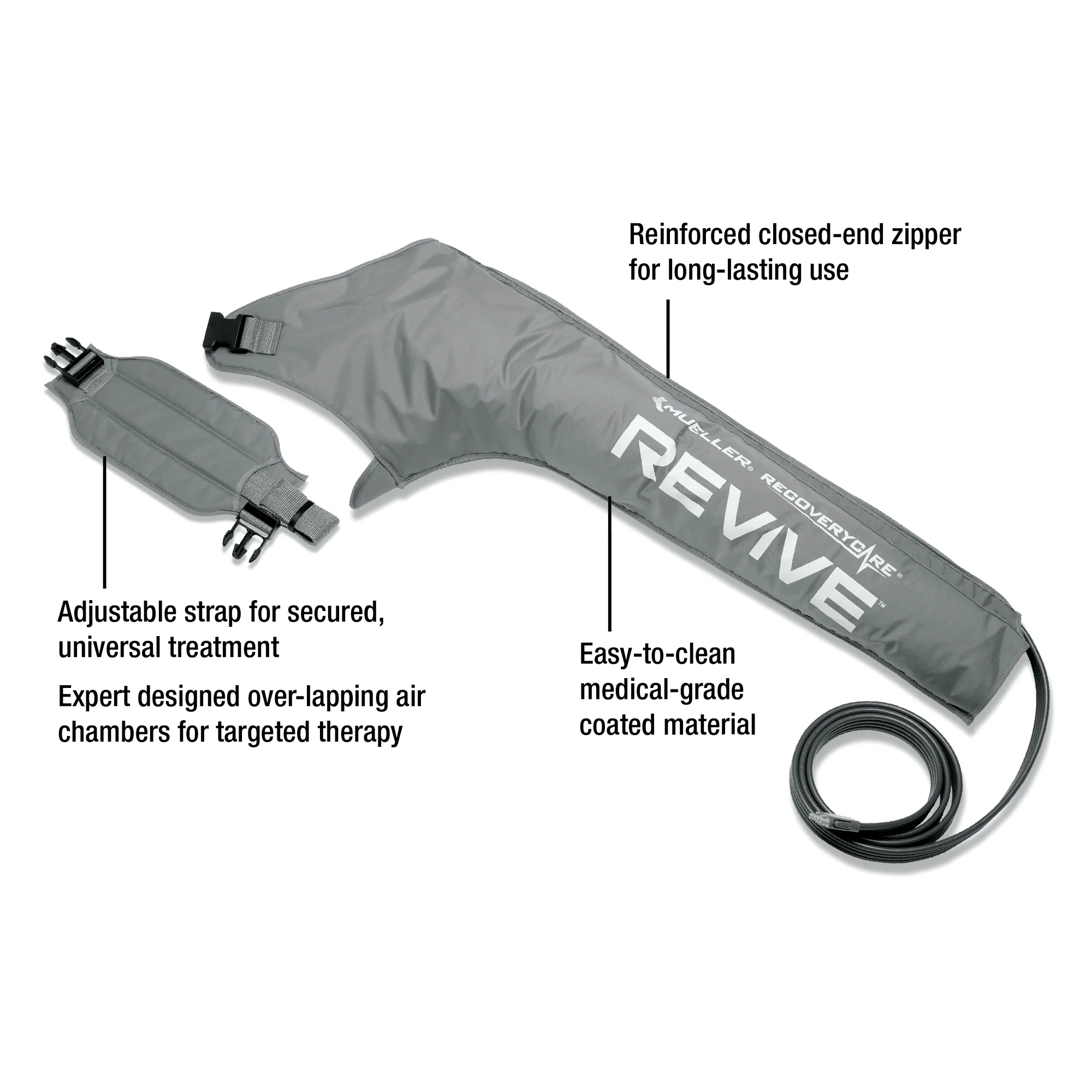 REVIVE™ Compression Arm Sleeve, One Size Fits Most - Gray - Image 5