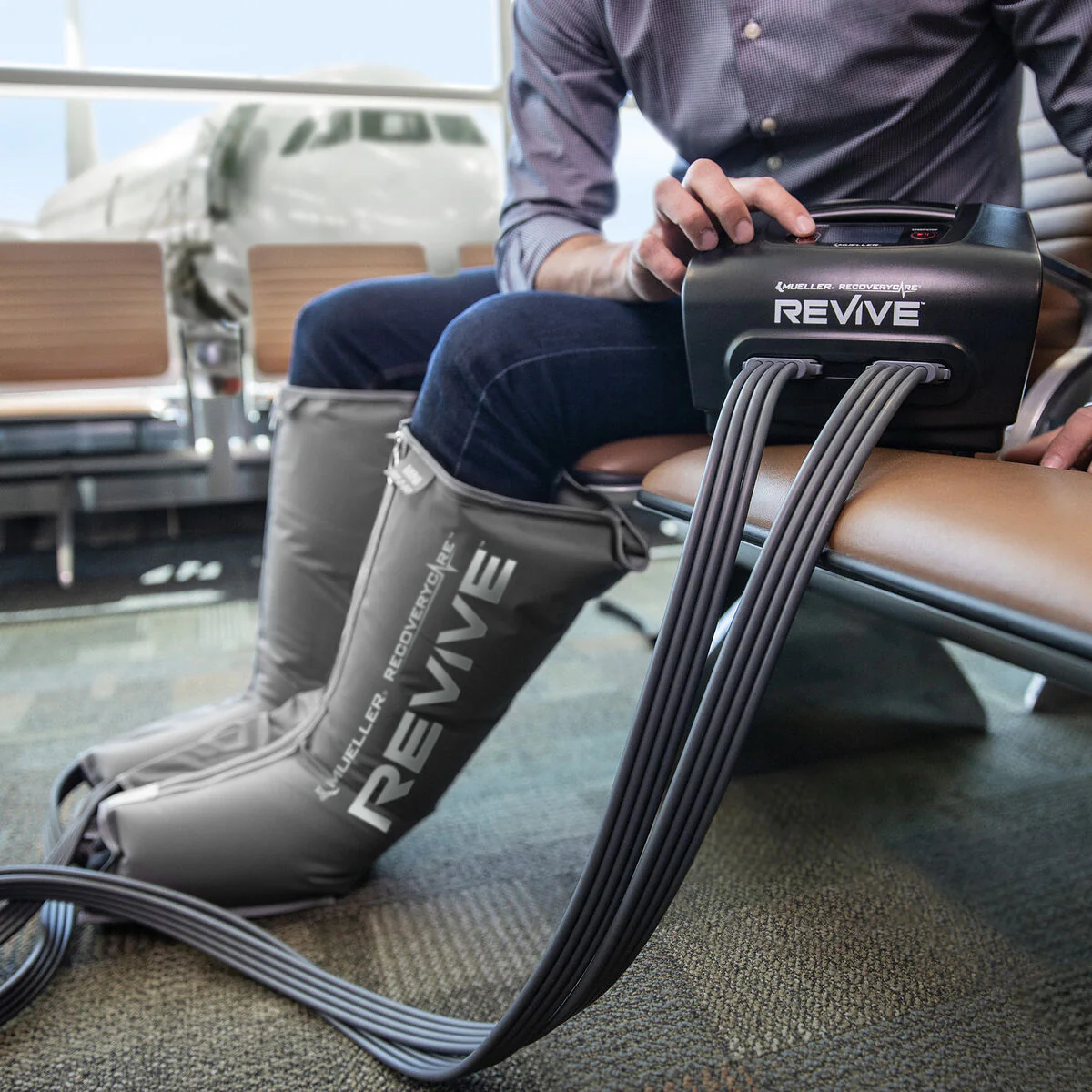 REVIVE™ Compression Calf Boots, Unisex, One Size Fits Most - Gray - Image 3