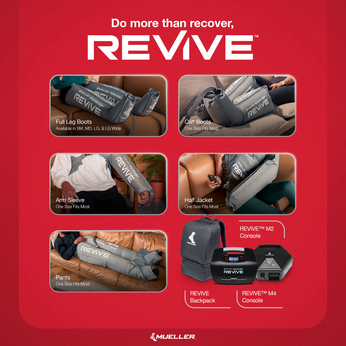 RecoveryCare® REVIVE™ M2 Gear Pack: Full Leg Boots and M2 Console, Small, Medium or Large - Image 6